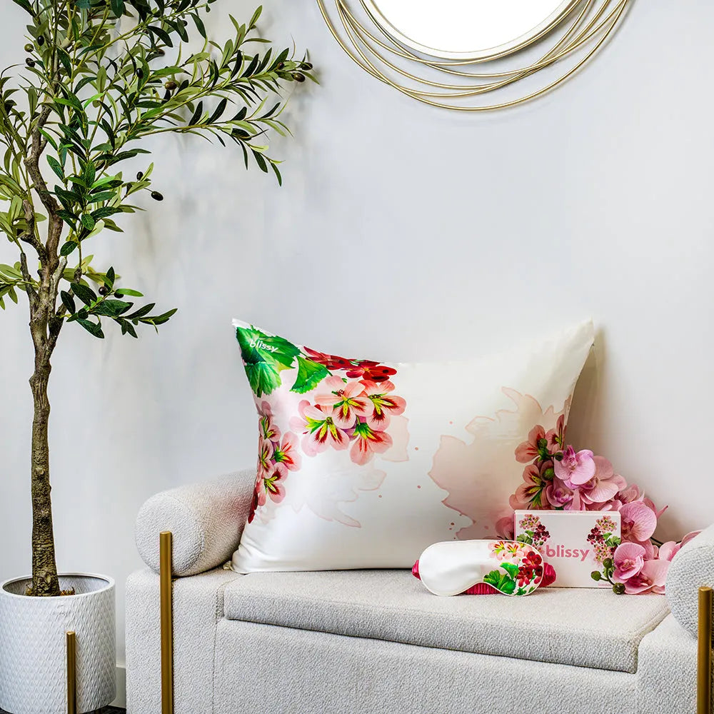 Scorpio Geranium Zodiac Flower Pillowcase - Queen