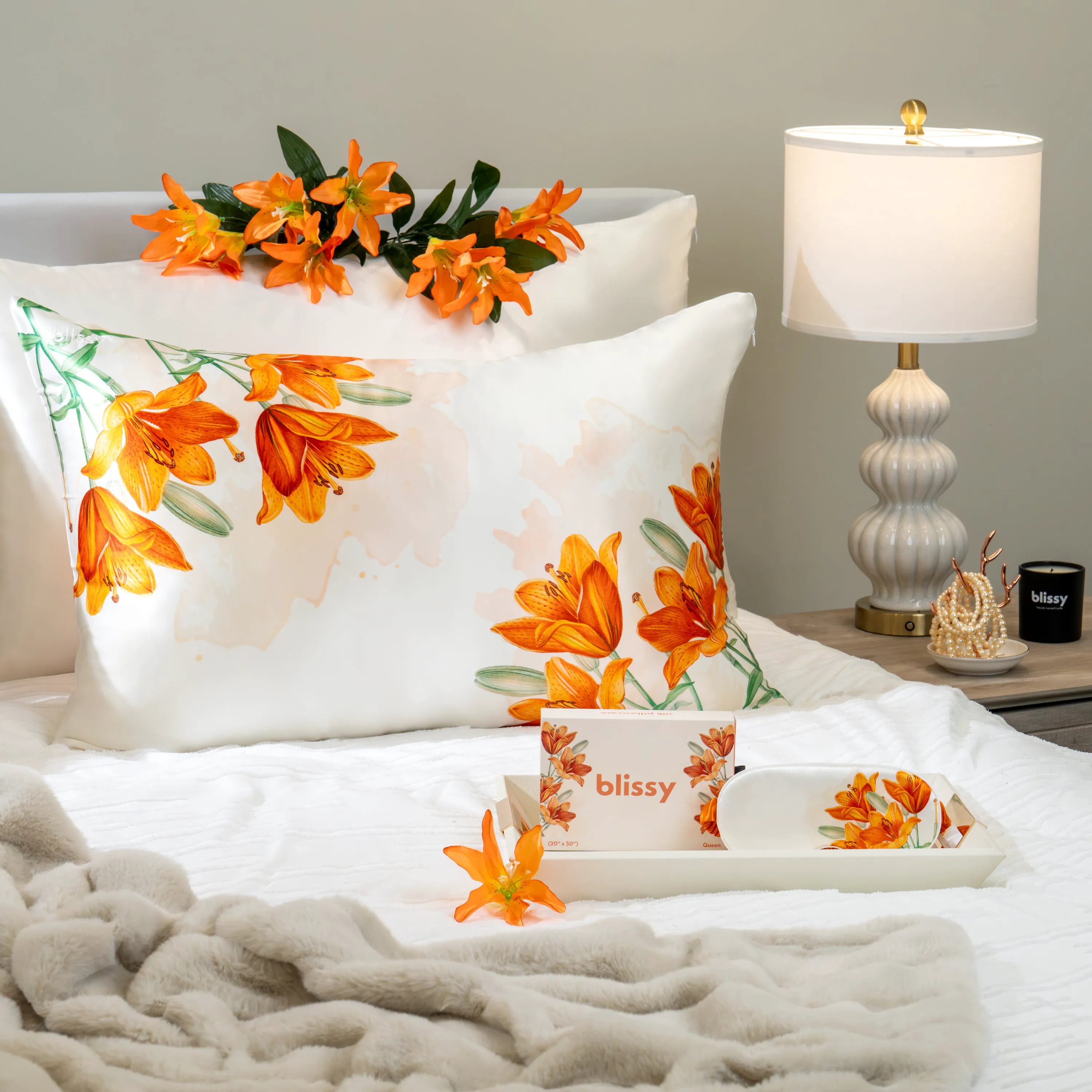 Taurus Lily Zodiac Flower Pillowcase - Standard