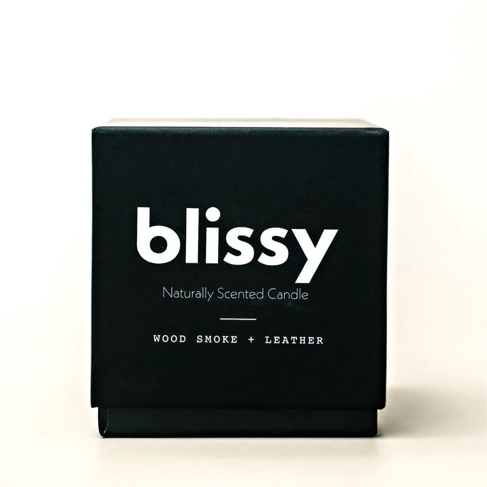 Blissy Candle - Woodsmoke & Leather