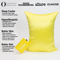 Pillowcase in Sunshine Yellow, Queen Size